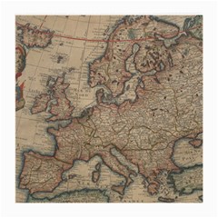 Old Vintage Classic Map Of Europe Medium Glasses Cloth