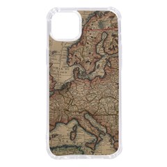 Old Vintage Classic Map Of Europe Iphone 14 Plus Tpu Uv Print Case