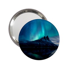 Aurora Borealis Mountain Reflection 2 25  Handbag Mirrors