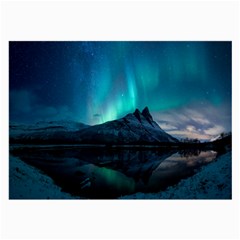 Aurora Borealis Mountain Reflection Large Glasses Cloth (2 Sides)