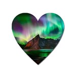 Aurora Borealis Nature Sky Light Heart Magnet Front