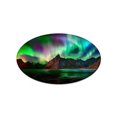 Aurora Borealis Nature Sky Light Sticker Oval (100 Pack)