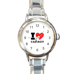 I love carrots  Round Italian Charm Watch