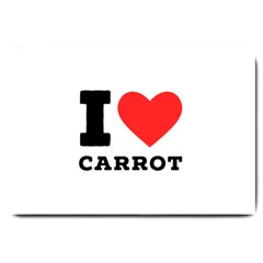 I love carrots  Large Doormat