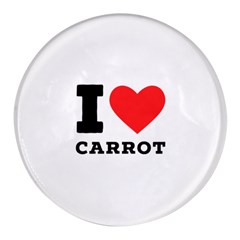 I love carrots  Round Glass Fridge Magnet (4 pack)