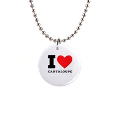 I Love Cantaloupe  1  Button Necklace