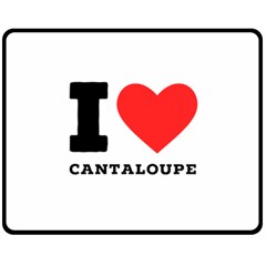 I Love Cantaloupe  Fleece Blanket (medium) by ilovewhateva