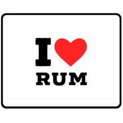 I Love Rum Fleece Blanket (medium) by ilovewhateva