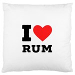 I love rum Large Premium Plush Fleece Cushion Case (Two Sides) Back