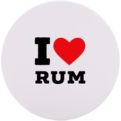 I Love Rum Uv Print Round Tile Coaster by ilovewhateva