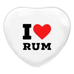 I Love Rum Heart Glass Fridge Magnet (4 Pack) by ilovewhateva