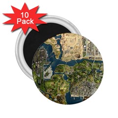 Map Illustration Gta 2 25  Magnets (10 Pack) 