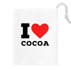 I Love Cocoa Drawstring Pouch (4xl) by ilovewhateva