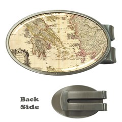 Map Of Greece Archipelago Money Clips (oval) 