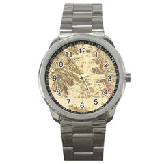 Map Of Greece Archipelago Sport Metal Watch by B30l