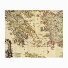 Map Of Greece Archipelago Small Glasses Cloth (2 Sides) by B30l