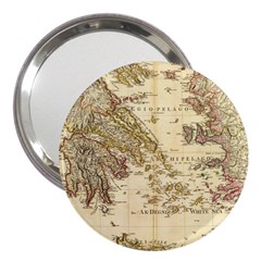 Map Of Greece Archipelago 3  Handbag Mirrors by B30l