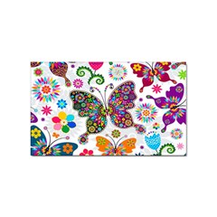 Butterflies Abstract Colorful Floral Flowers Vector Sticker Rectangular (10 Pack) by B30l