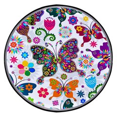 Butterflies Abstract Colorful Floral Flowers Vector Wireless Fast Charger(black)