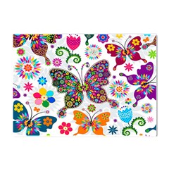 Butterflies Abstract Colorful Floral Flowers Vector Crystal Sticker (a4) by B30l