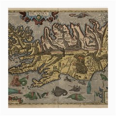 Iceland Cartography Map Renaissance Medium Glasses Cloth