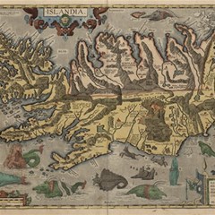 Iceland Cartography Map Renaissance Play Mat (square)