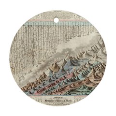 Mountain View Mountain Top Infographics Map Round Ornament (two Sides) by B30l