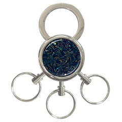 Colorful Abstract Pattern Creative Colorful Line Linear Background 3-ring Key Chain