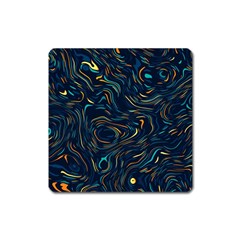 Colorful Abstract Pattern Creative Colorful Line Linear Background Square Magnet