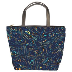 Colorful Abstract Pattern Creative Colorful Line Linear Background Bucket Bag by B30l