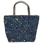 Colorful Abstract Pattern Creative Colorful Line Linear Background Bucket Bag Back