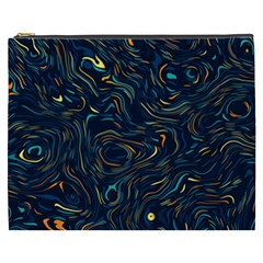 Colorful Abstract Pattern Creative Colorful Line Linear Background Cosmetic Bag (xxxl) by B30l