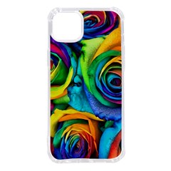 Colorful Roses Bouquet Rainbow Iphone 14 Plus Tpu Uv Print Case by B30l