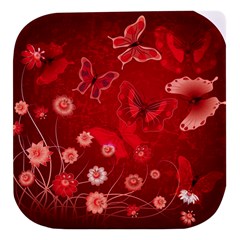 Four Red Butterflies With Flower Illustration Butterfly Flowers Stacked Food Storage Container