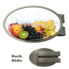 Variety Of Fruit Water Berry Food Splash Kiwi Grape Money Clips (oval) 