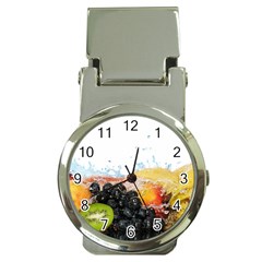 Variety Of Fruit Water Berry Food Splash Kiwi Grape Money Clip Watches by B30l