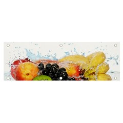 Variety Of Fruit Water Berry Food Splash Kiwi Grape Banner And Sign 6  X 2  by B30l