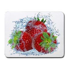 Red Strawberries Water Squirt Strawberry Fresh Splash Drops Small Mousepad