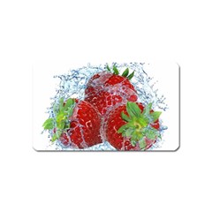 Red Strawberries Water Squirt Strawberry Fresh Splash Drops Magnet (name Card)