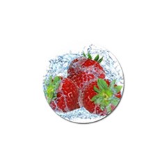 Red Strawberries Water Squirt Strawberry Fresh Splash Drops Golf Ball Marker (10 Pack)