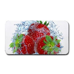 Red Strawberries Water Squirt Strawberry Fresh Splash Drops Medium Bar Mat