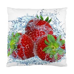 Red Strawberries Water Squirt Strawberry Fresh Splash Drops Standard Cushion Case (two Sides) by B30l