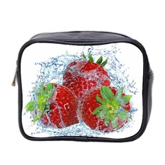 Red Strawberries Water Squirt Strawberry Fresh Splash Drops Mini Toiletries Bag (two Sides) by B30l