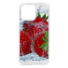 Red Strawberries Water Squirt Strawberry Fresh Splash Drops Iphone 14 Pro Max Tpu Uv Print Case