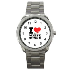 I Love White Sugar Sport Metal Watch by ilovewhateva