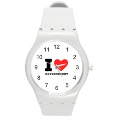 I Love Boysenberry  Round Plastic Sport Watch (m) by ilovewhateva