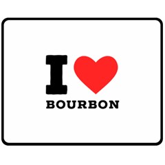 I Love Bourbon  Fleece Blanket (medium) by ilovewhateva