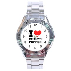 I Love White Pepper Stainless Steel Analogue Watch by ilovewhateva