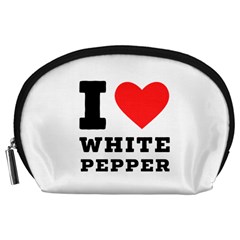 I Love White Pepper Accessory Pouch (large) by ilovewhateva