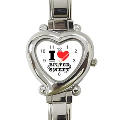 I Love Bitter Sweet Heart Italian Charm Watch by ilovewhateva